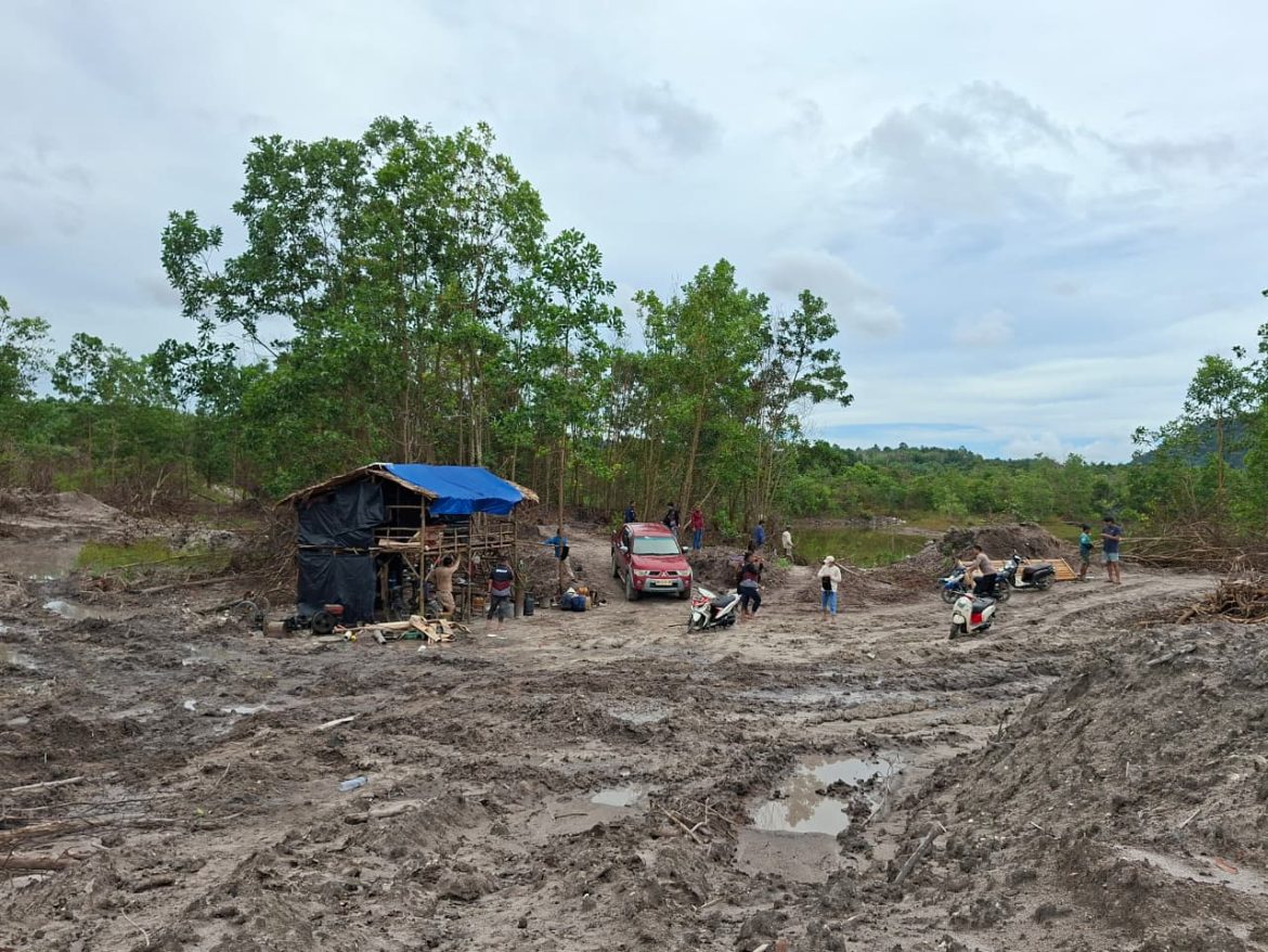 Ditreskrimsus Polda Babel Tertibkan Tambang Timah Ilegal di Kawasan Hutan Produksi Belinyu