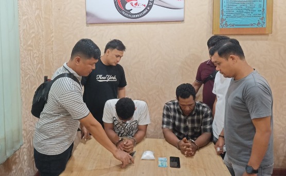 Sat Narkoba Polres Pelabuhan Belawan Gagalkan Peredaran 1 Ons Shabu, 2 Pengedar ditangkap