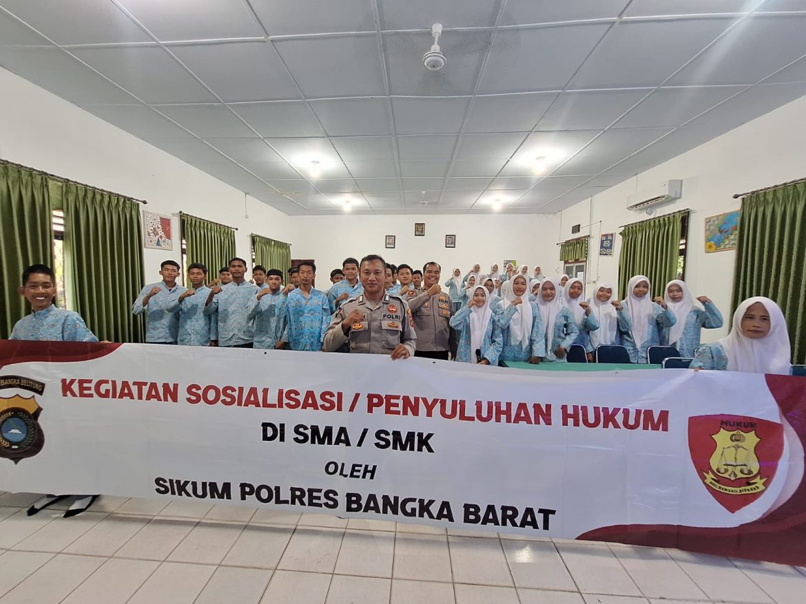 Polres Bangka Barat Gencarkan Penyuluhan Hukum ke Pelajar, Tekankan Bahaya Kenakalan Remaja dan Geng Motor