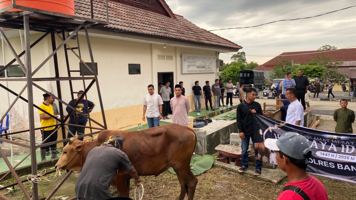 Polres Bangka Kurban 4 Sapi dan 4 Kambing, Kapolres: Kurban Ajarkan Nilai Keikhlasan
