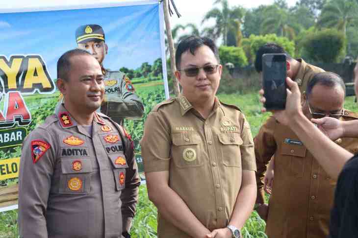 Polres Bangka Barat Sulap Lahan Kritis Menjadi Kebun Produktif, Panen 15 Ton Semangka