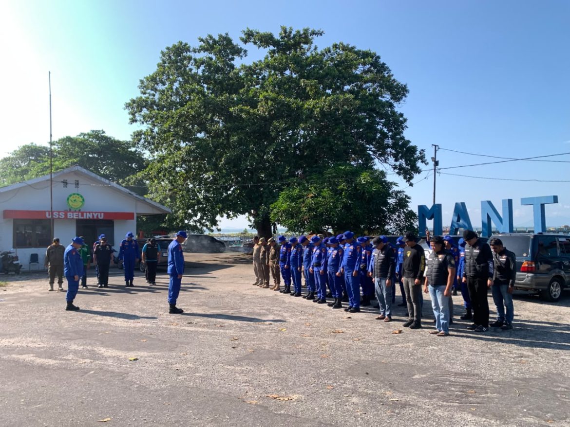 Dit Polairud Polda Kep.Babel, Sat Polairud Polres Bangka bersama Tim Gabungan Tertibkan Aktivitas Tambang Ilegal di Perairan Teluk Kelabat Dalam, Empat Ponton Diamankan