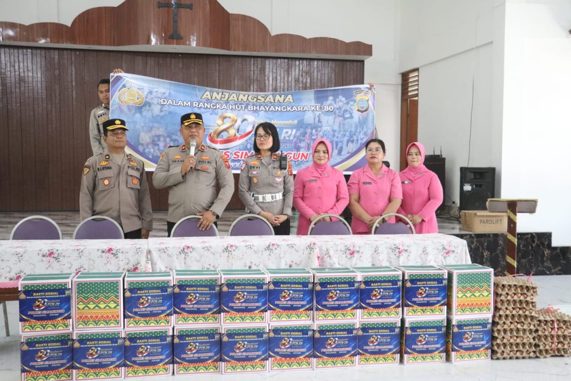 Kapolres Simalungun Gelar Anjangsana ke Anggota Sakit dan Panti Asuhan, Wujud “80 Tahun Polri Untuk Masyarakat”