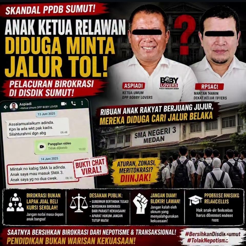 Dugaan Kuat Anak Ketua Relawan Minta Jalur TOL