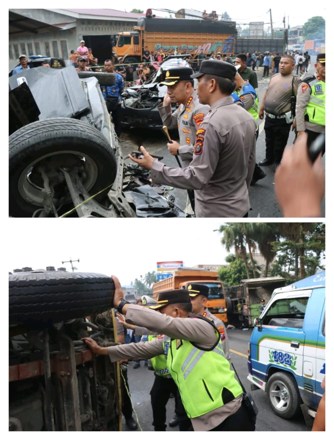 Tabrakan Beruntun di Sibolangit, Polisi Bergerak Cepat Evakuasi Korban dan Pulihkan Arus Lalu Lintas