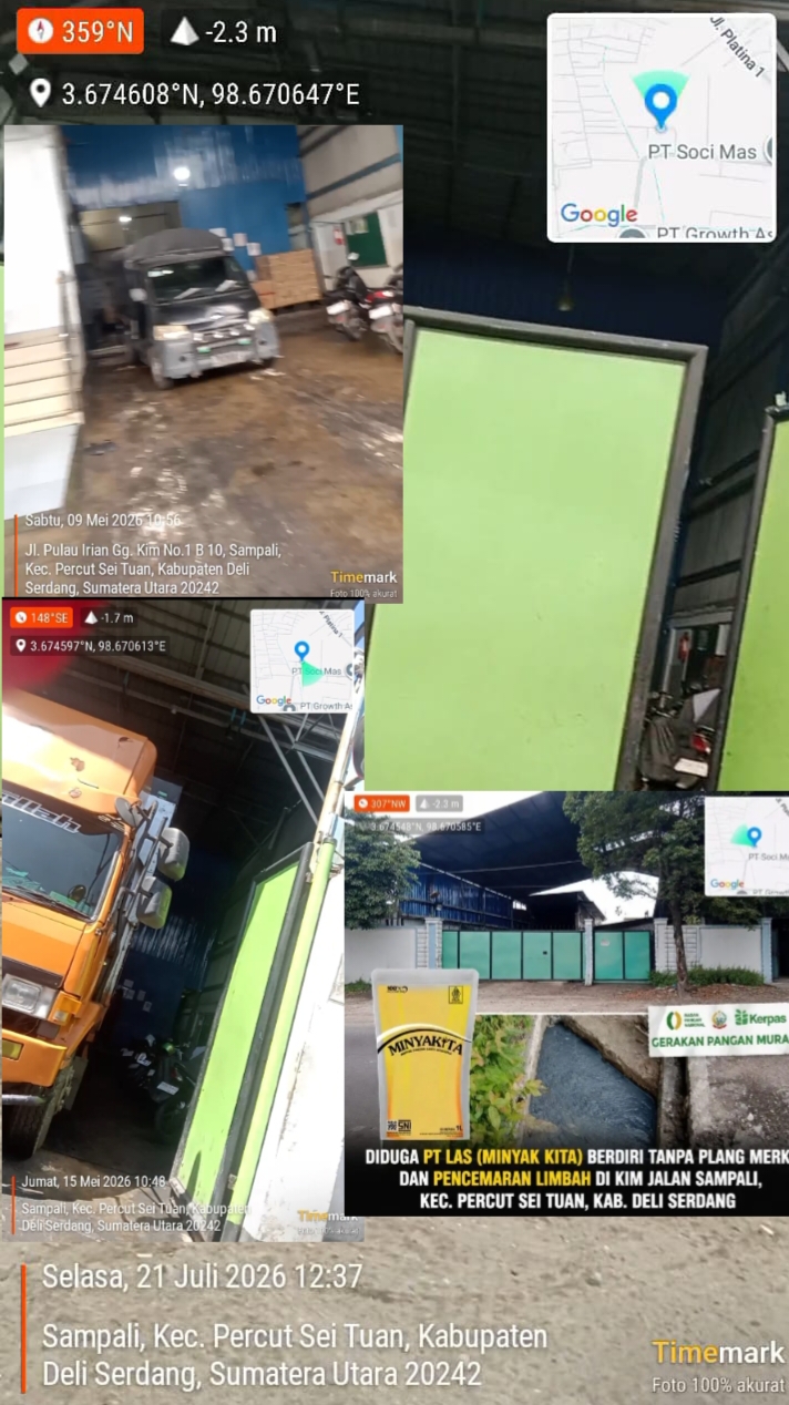 Pabrik PT LAS “Minyak Kita” DIDUGA Berdiri Tanpa Plang, Muncul Dugaan Kebocoran Pajak dan Pencemaran Limbah
