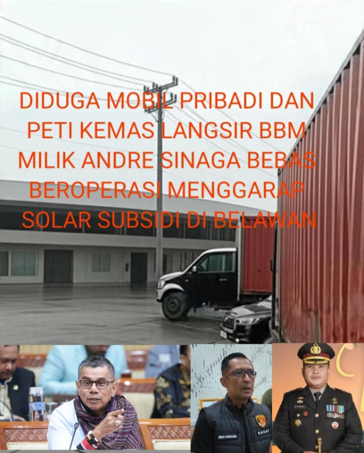 Dugaan Langsir Solar Subsidi di Belawan Disorot, Mobil Disebut Lalu Lalang Depan Mako Polres Pelabuhan Belawan