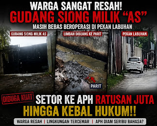 Pekan Labuhan Resah: Limbah Solar Diduga Mengalir ke Parit, Gudang “AS” Kembali Beroperasi, Pengawasan APH Dipertanyakan